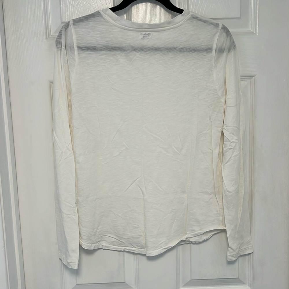 Madewell White Long Sleeve T-Shirt - Picture 4 of 4